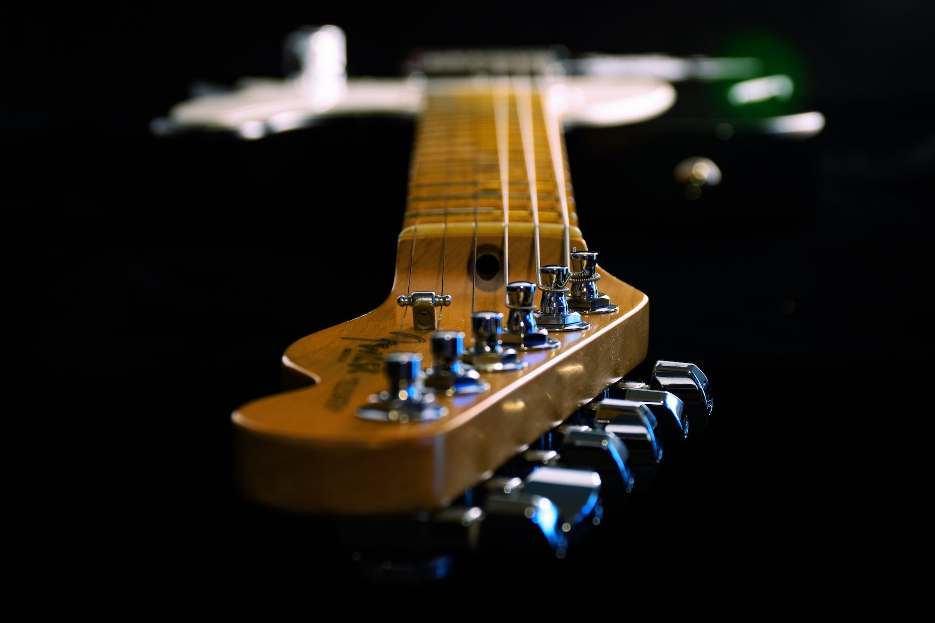 close up photo of electric guitar
